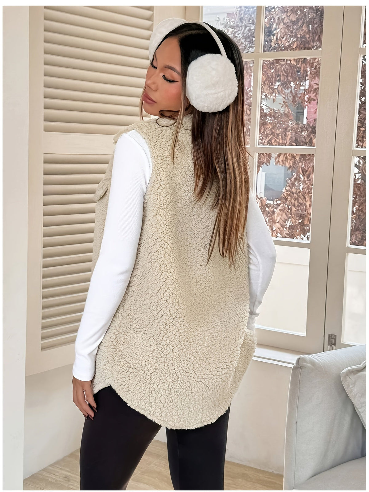 Manuela | Chaleco largo estilo blazer sin mangas