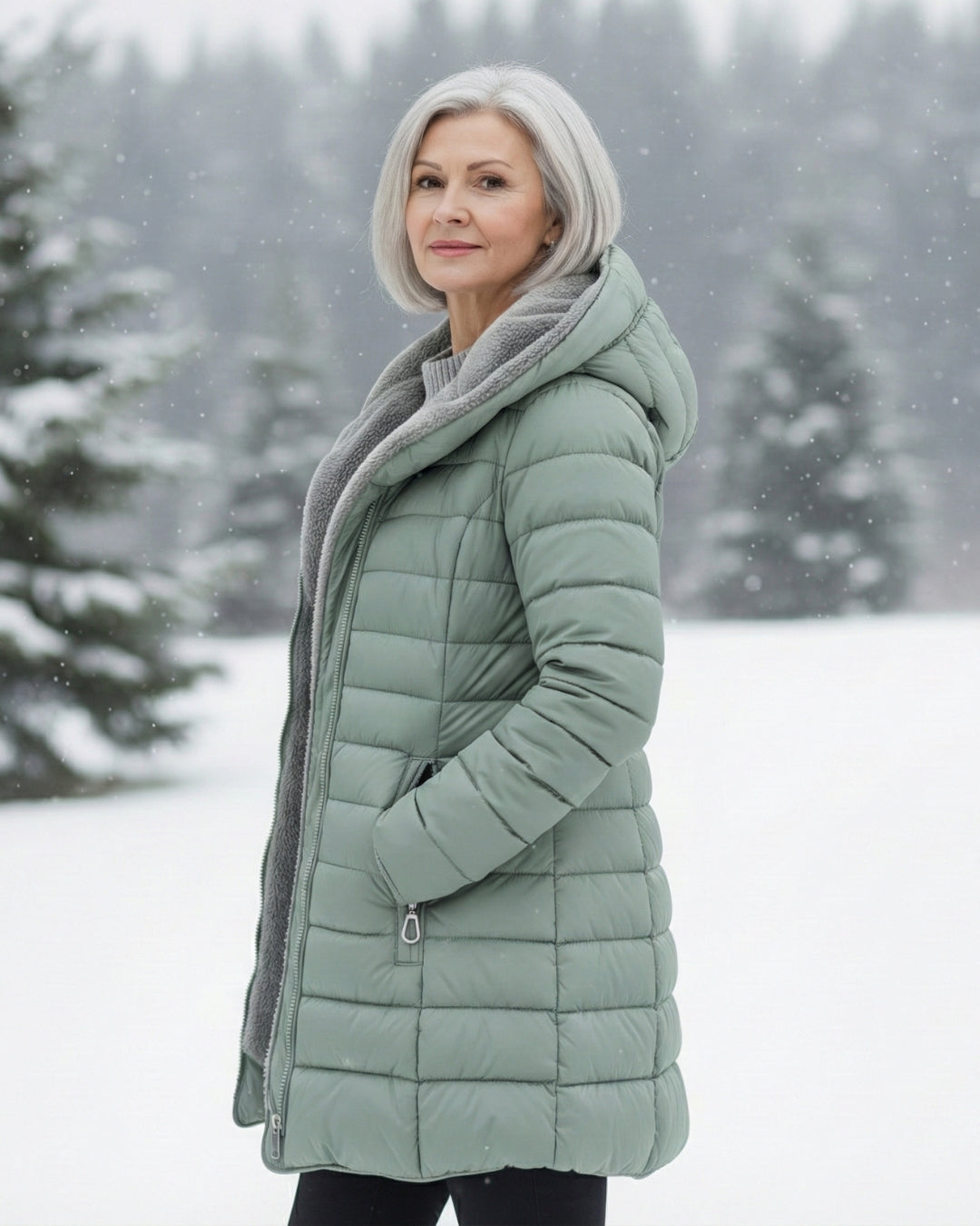 Marina | Abrigo acolchado de invierno con capucha