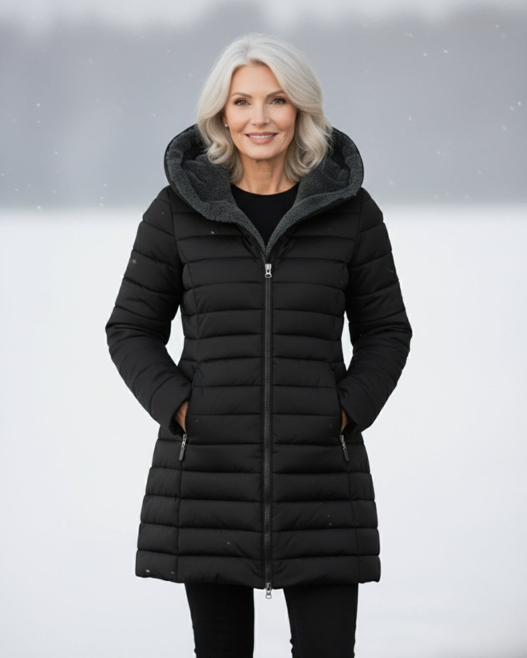 Marina | Abrigo acolchado de invierno con capucha