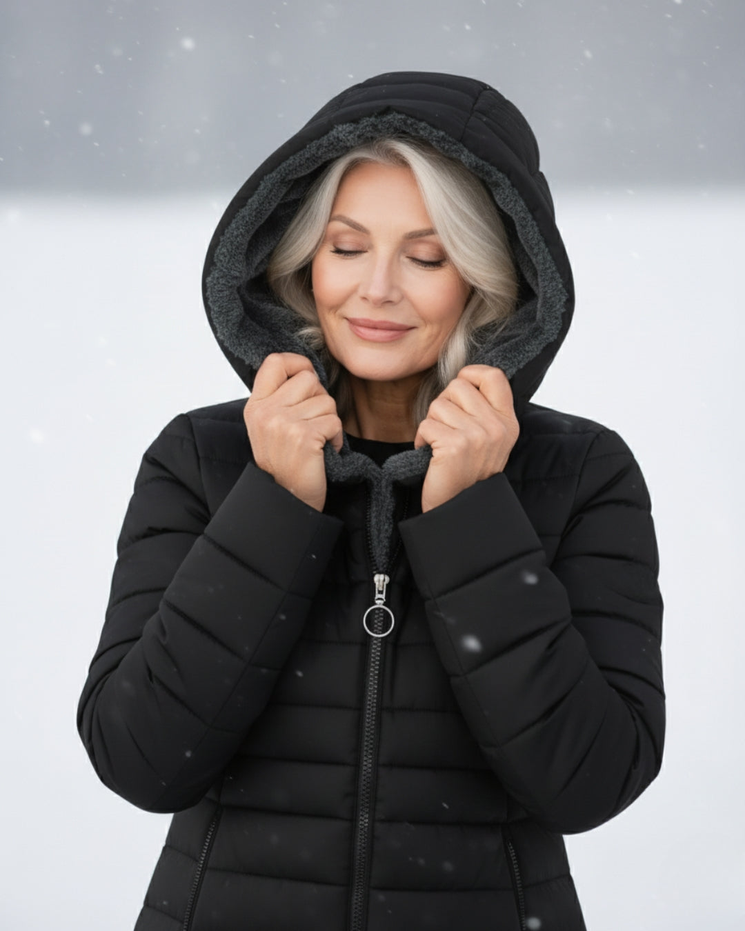 Marina | Abrigo acolchado de invierno con capucha