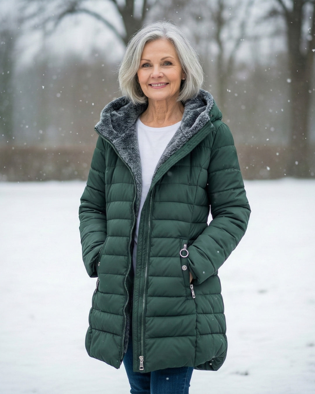 Marina | Abrigo acolchado de invierno con capucha