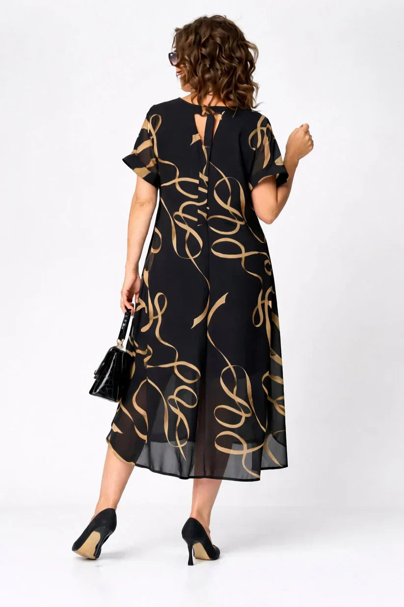 Lara | Vestido midi elegante y confortable con escote en V