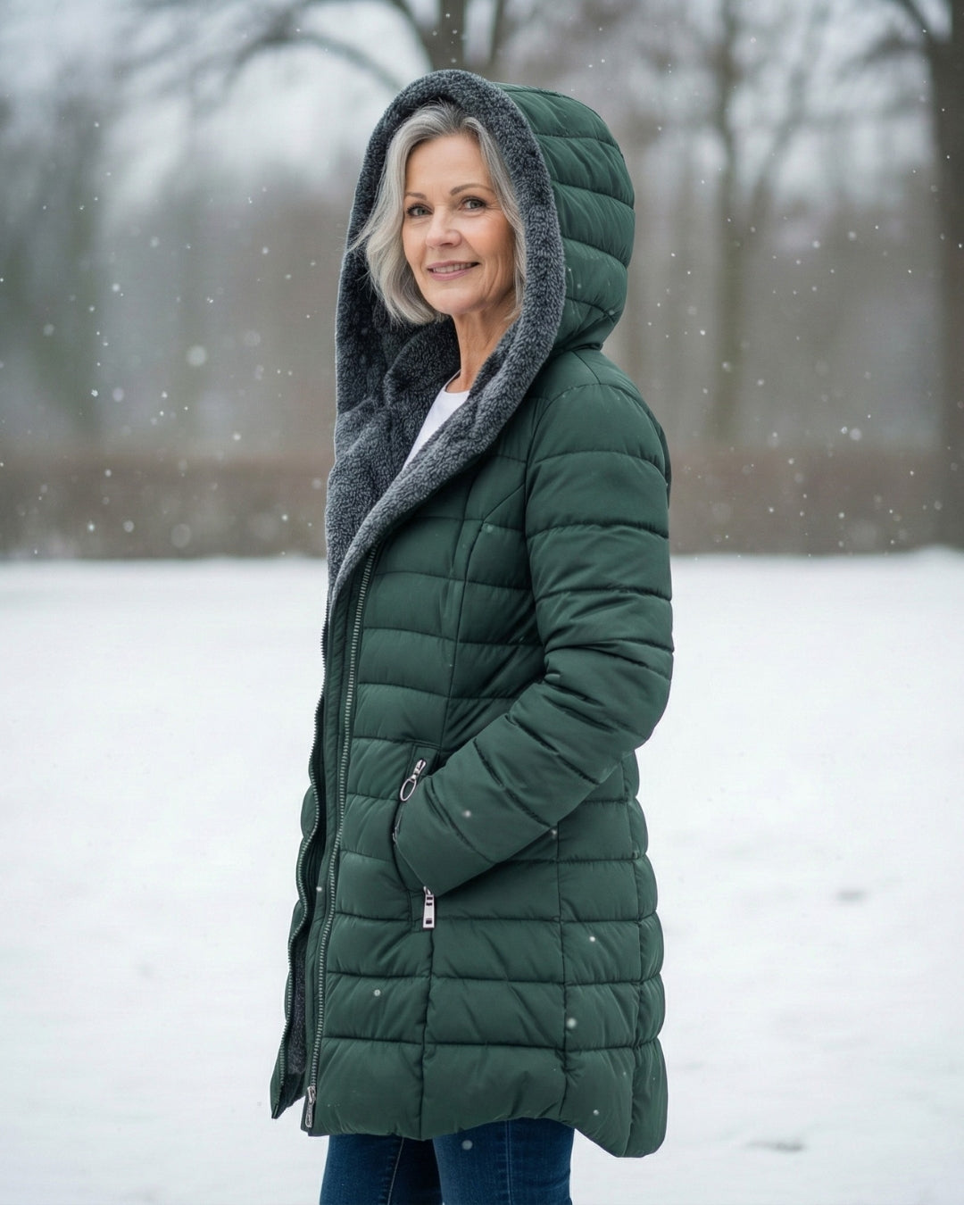 Marina | Abrigo acolchado de invierno con capucha