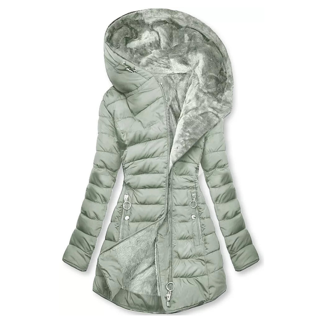 Amparo | Abrigo impermeable acolchado con capucha