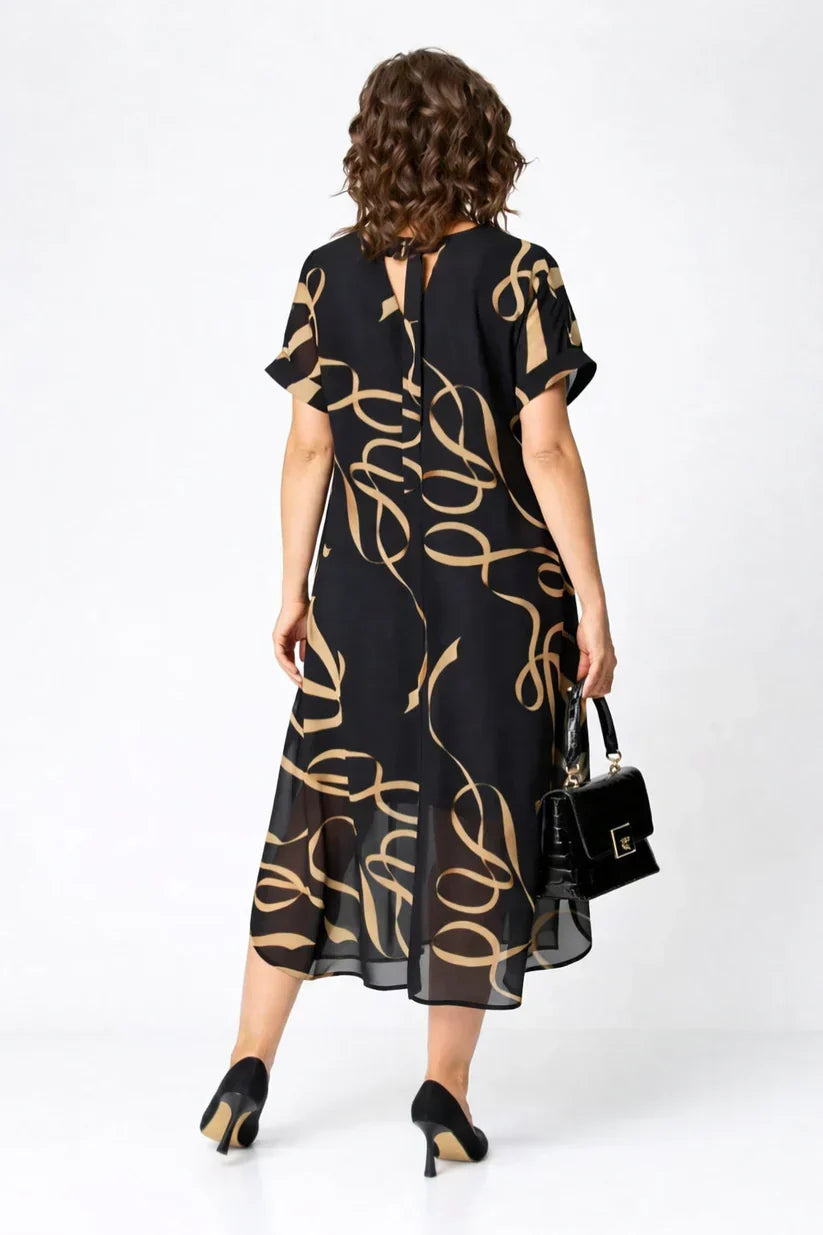 Lara | Vestido midi elegante y confortable con escote en V