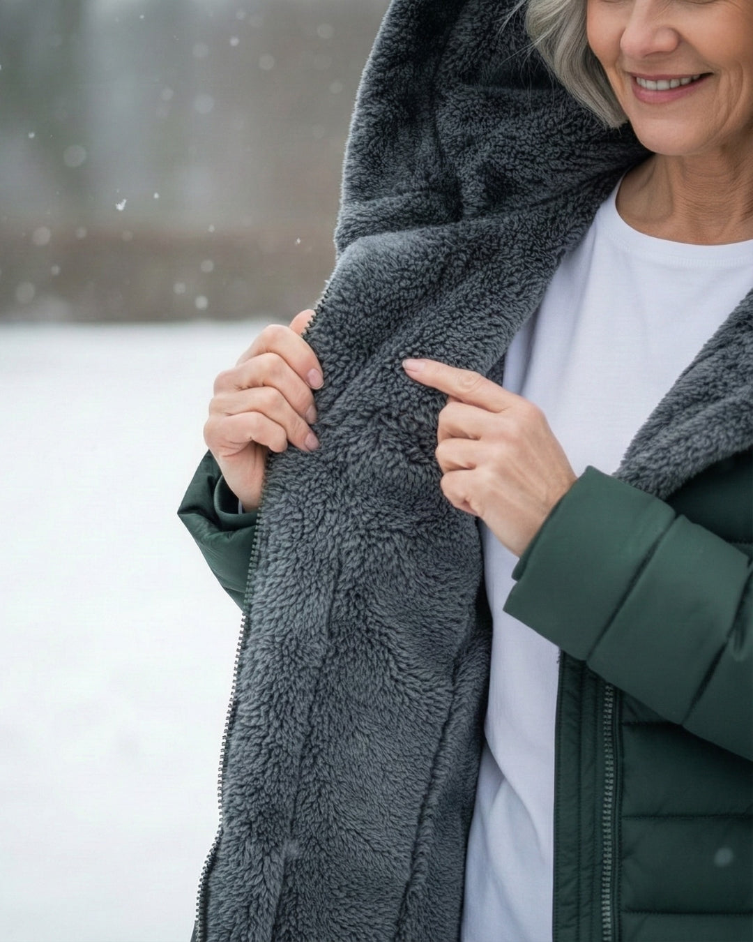 Marina | Abrigo acolchado de invierno con capucha