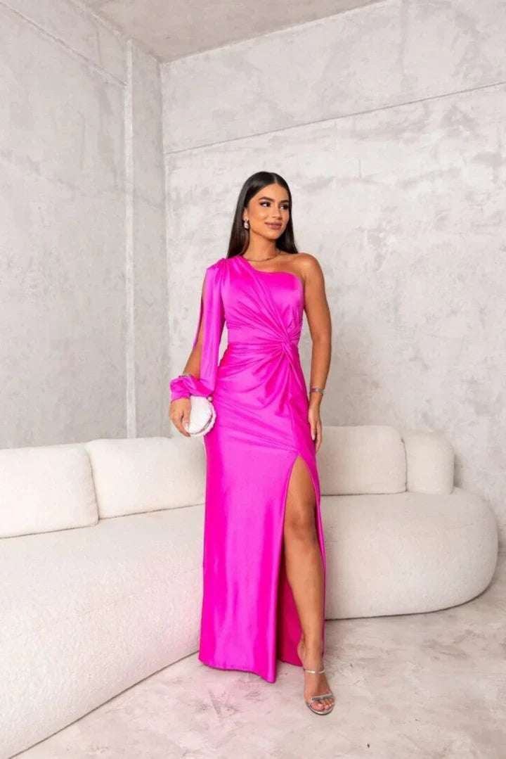 Patricia | Vestido de noche asimétrico de un hombro