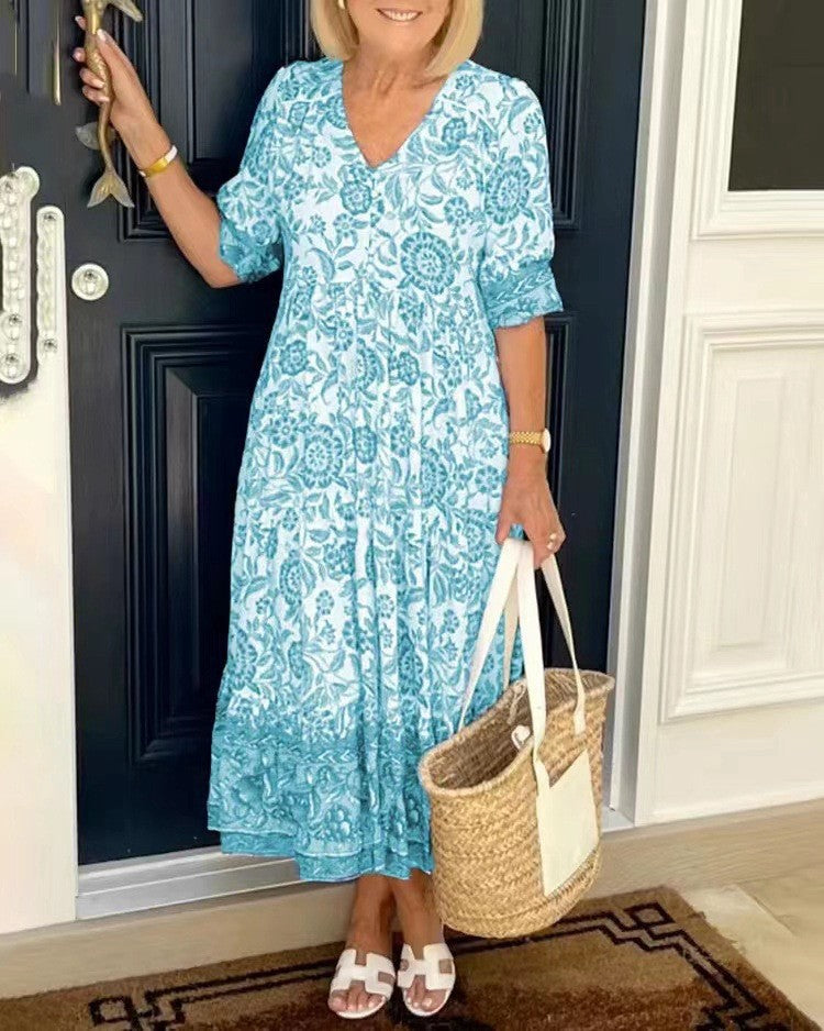 Valeria | Vestido Floral Escote en V