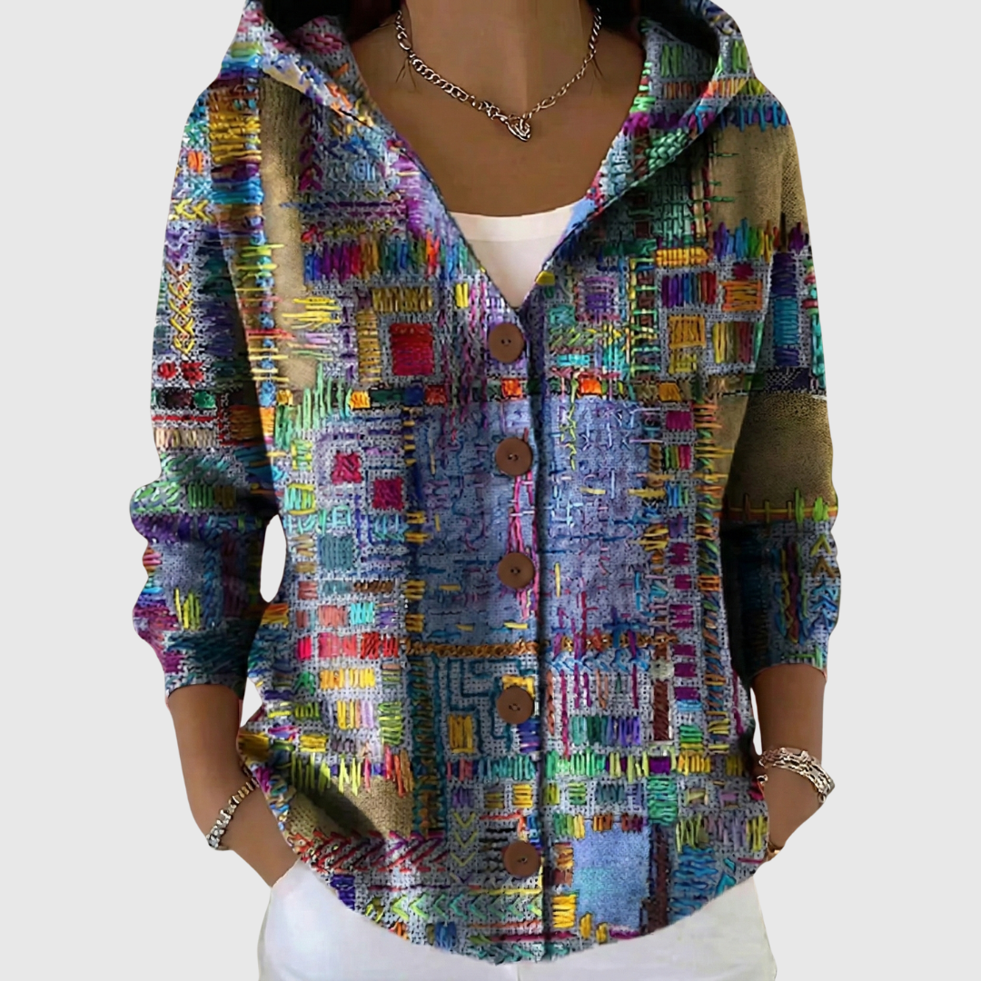 Marina | Chaqueta de punto con capucha y estilo casual