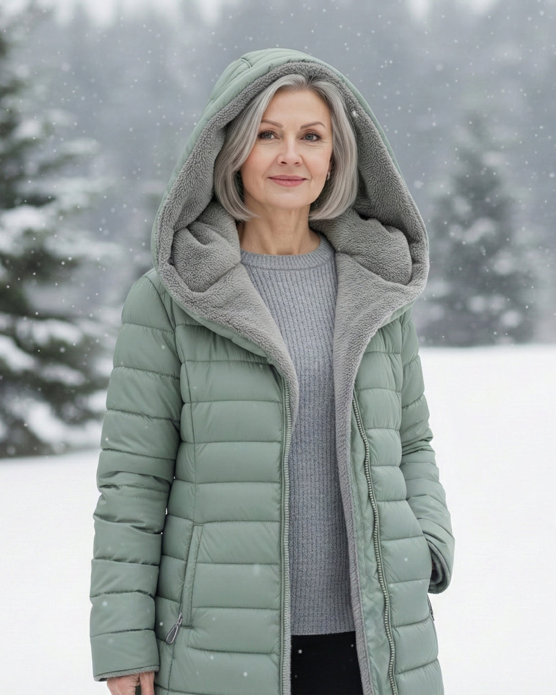 Marina | Abrigo acolchado de invierno con capucha