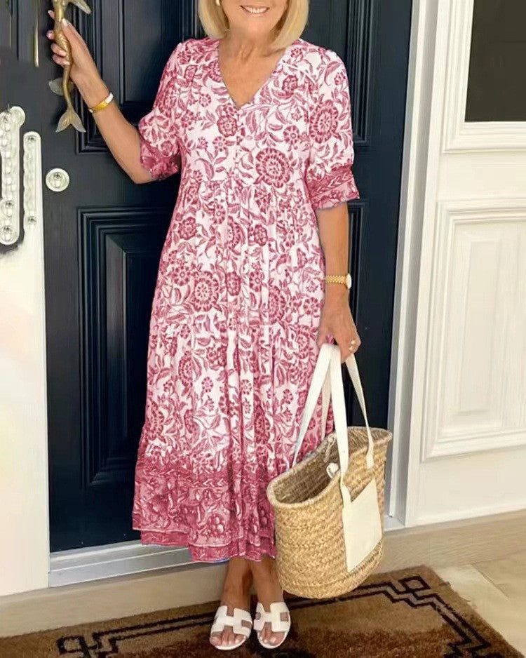 Valeria | Vestido Floral Escote en V