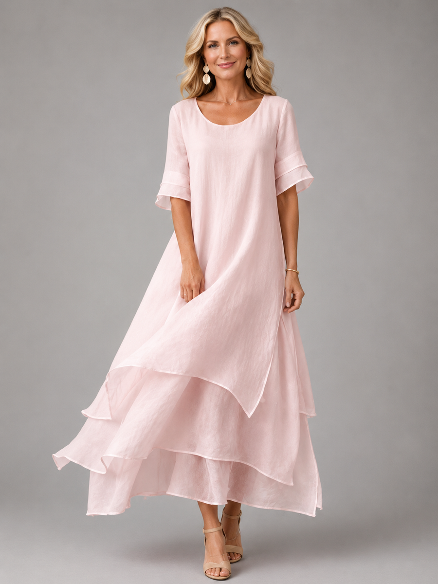 Alba | Vestido Maxi Escalonado Fluido