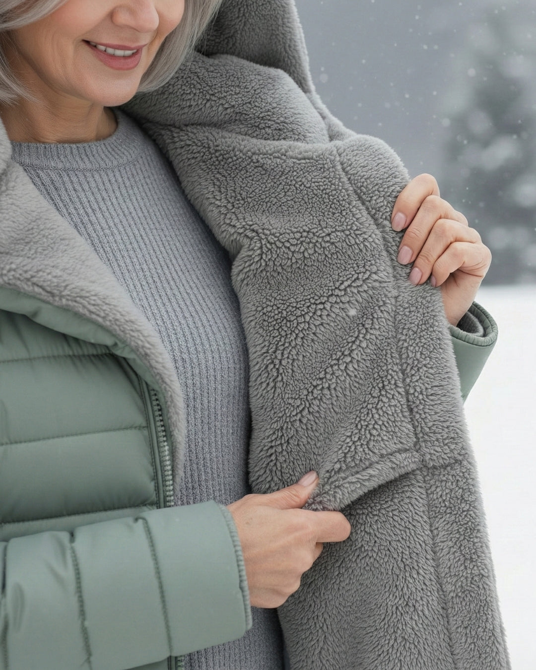 Amparo | Abrigo impermeable acolchado con capucha