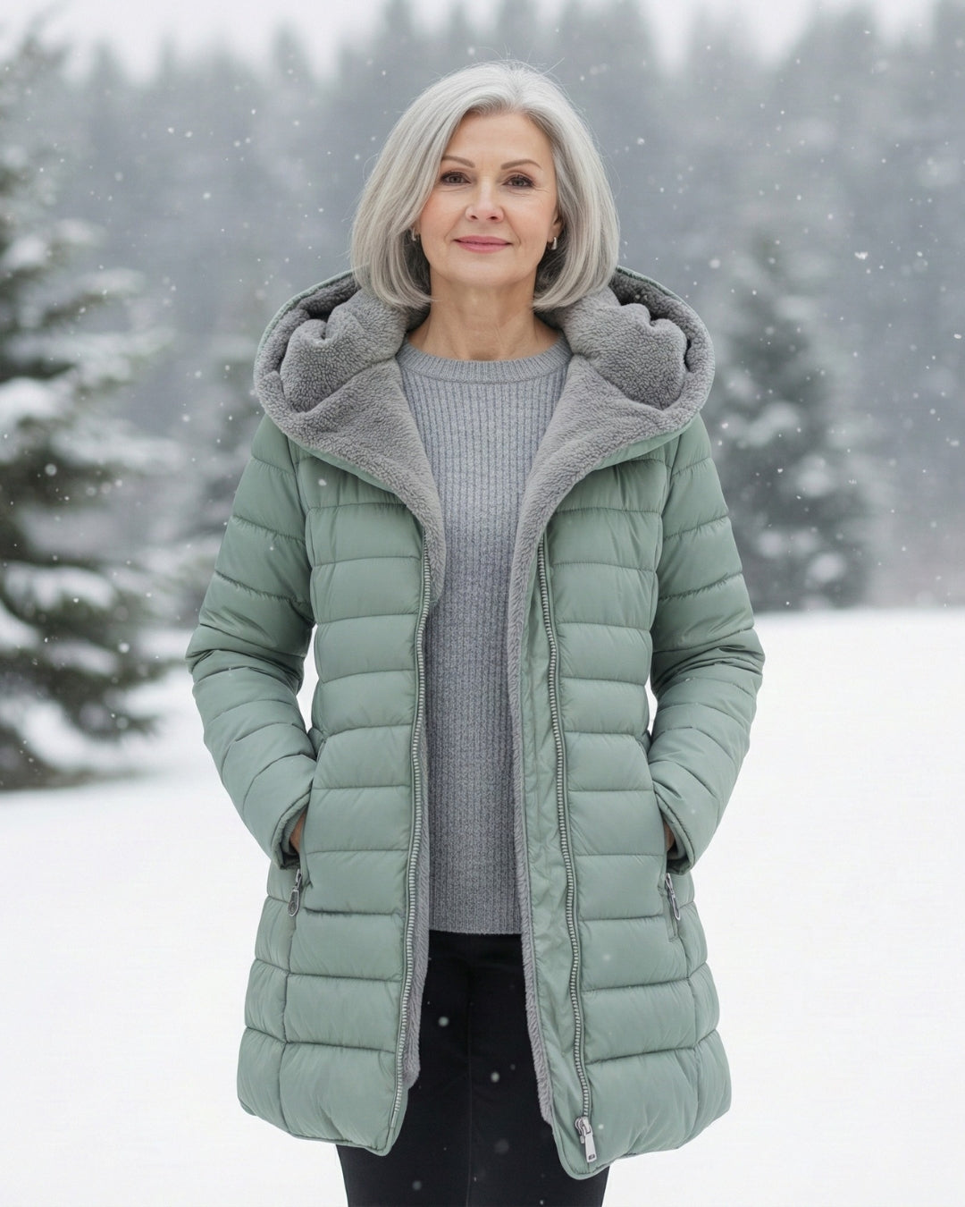 Marina | Abrigo acolchado de invierno con capucha
