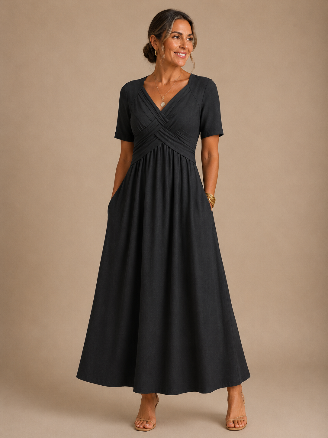 Sofía | Vestido Midi Elegante Escote en V