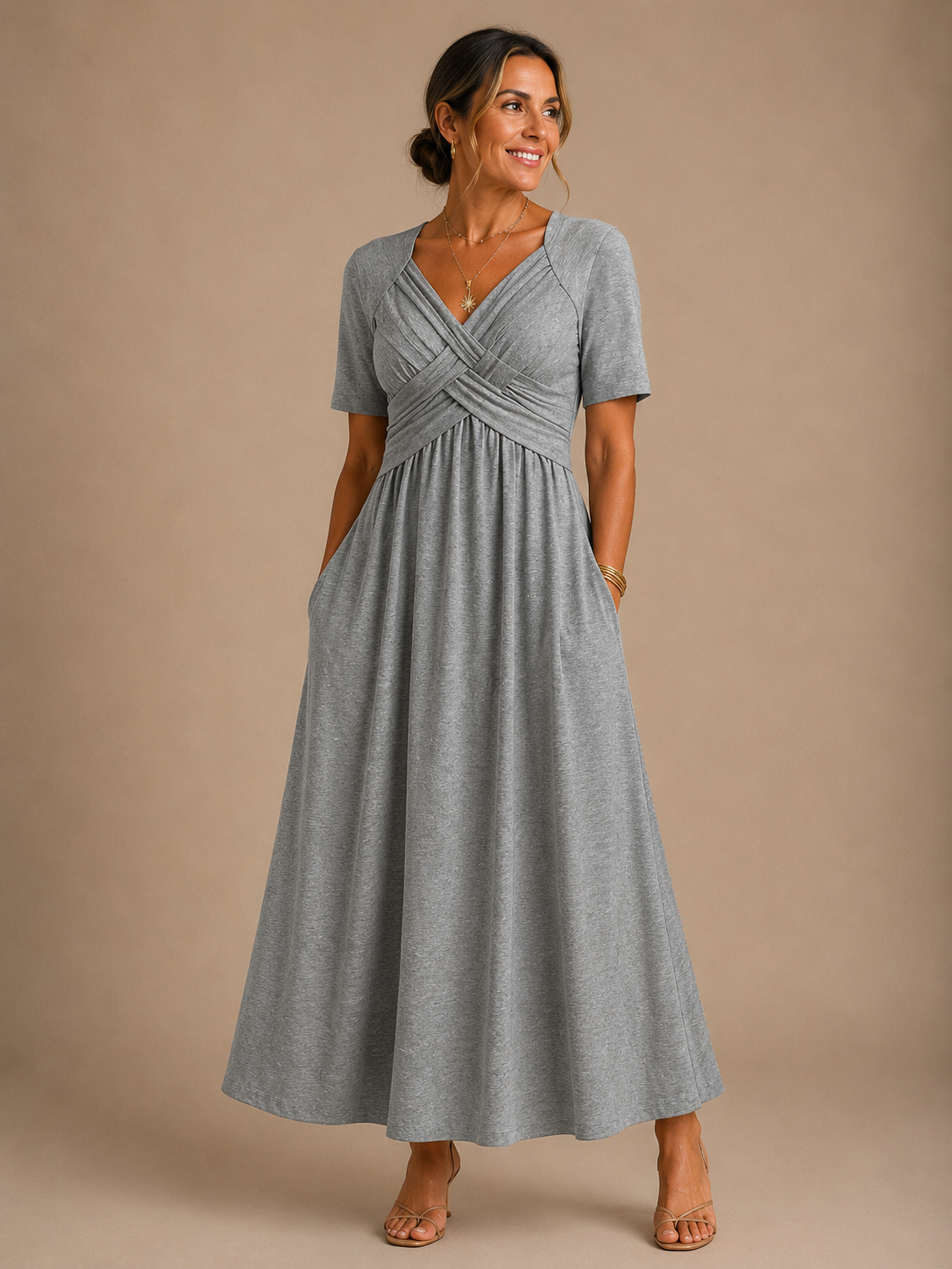 Sofía | Vestido Midi Elegante Escote en V