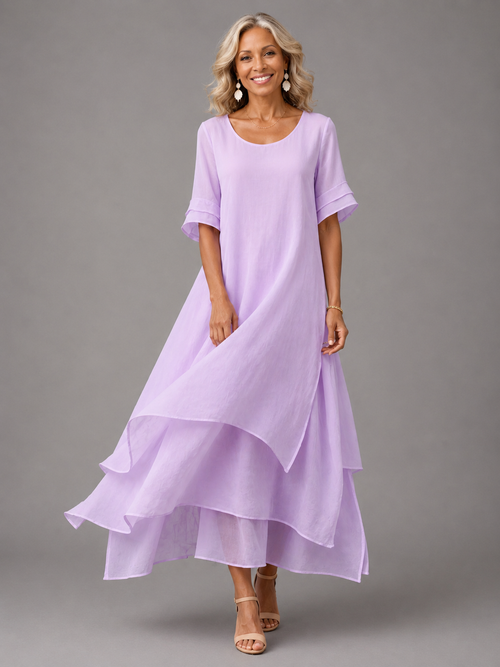 Alba | Vestido Maxi Escalonado Fluido