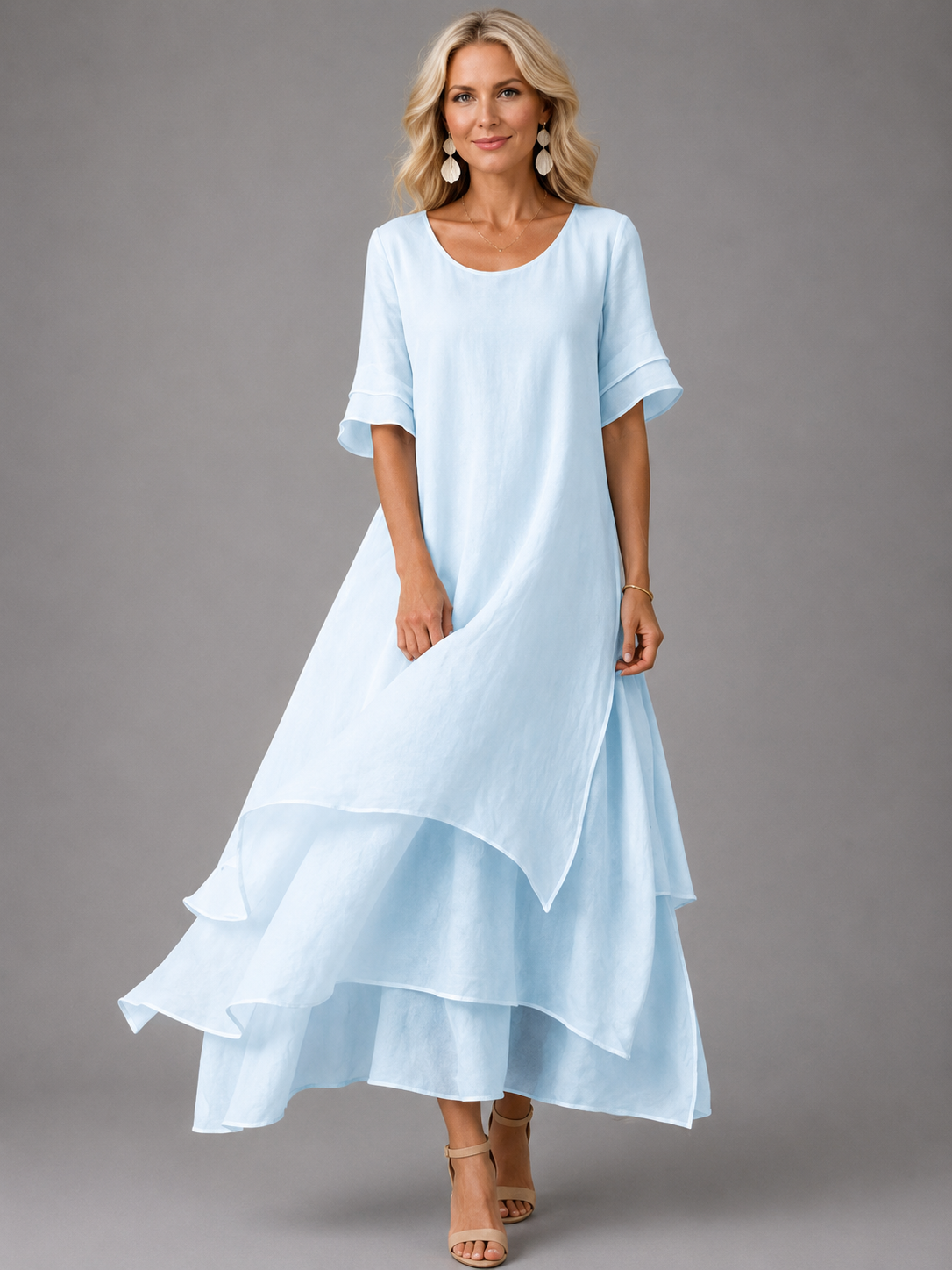 Alba | Vestido Maxi Escalonado Fluido