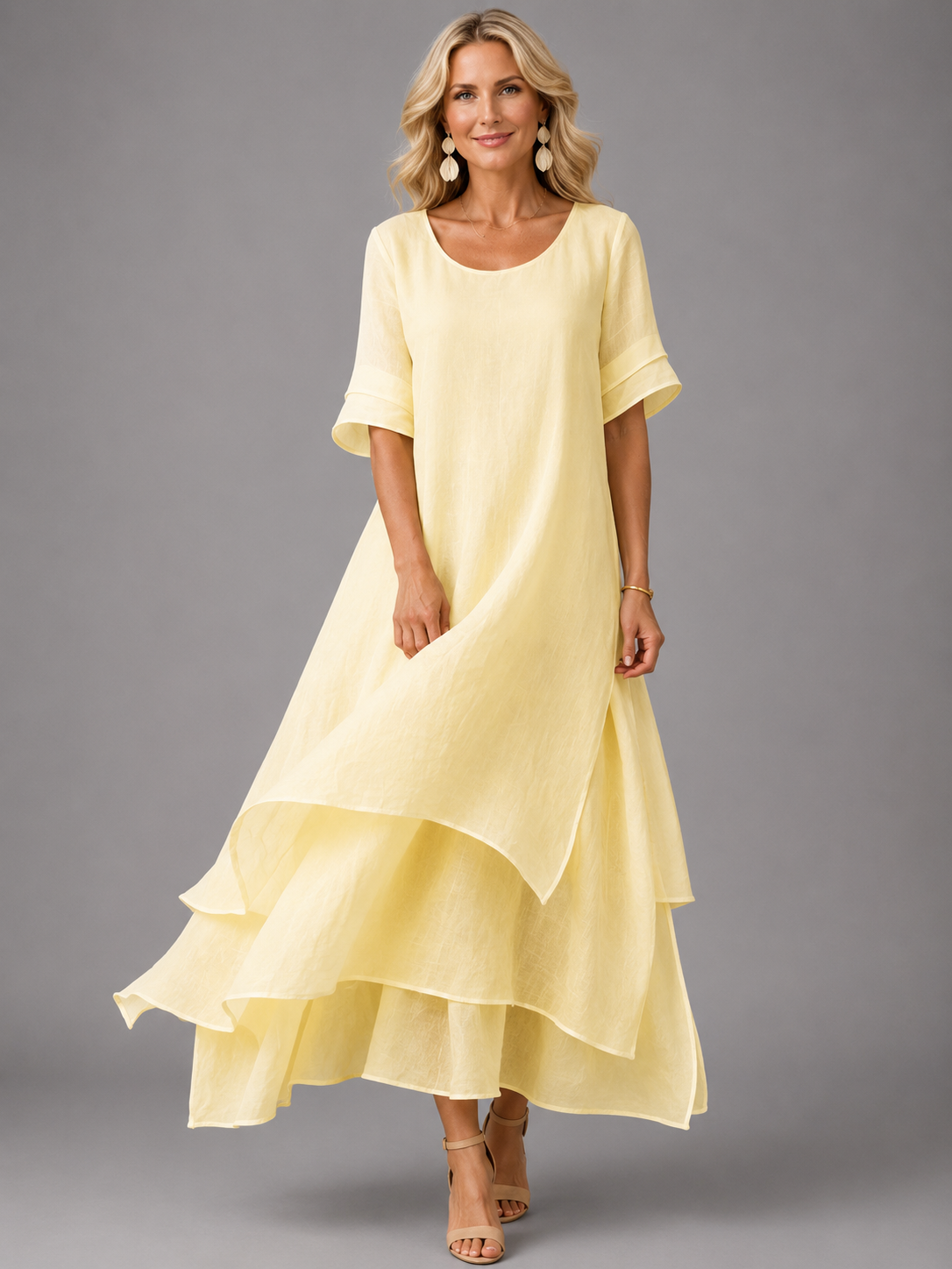 Alba | Vestido Maxi Escalonado Fluido