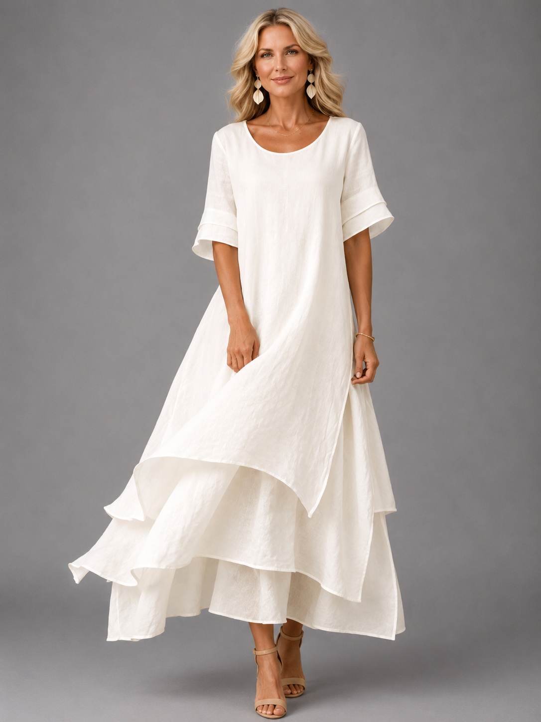 Alba | Vestido Maxi Escalonado Fluido
