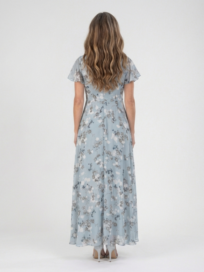 Celia | Vestido Maxi de Gasa Floral