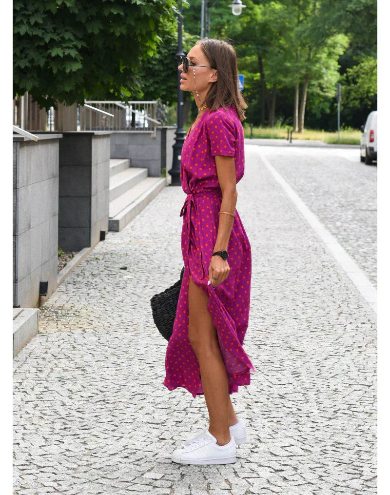Aroa | Vestido con escote en V y corte moldeador