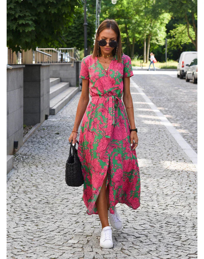 Aroa | Vestido con escote en V y corte moldeador