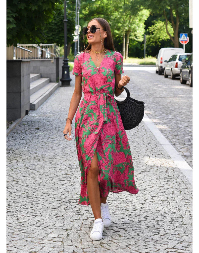 Aroa | Vestido con escote en V y corte moldeador