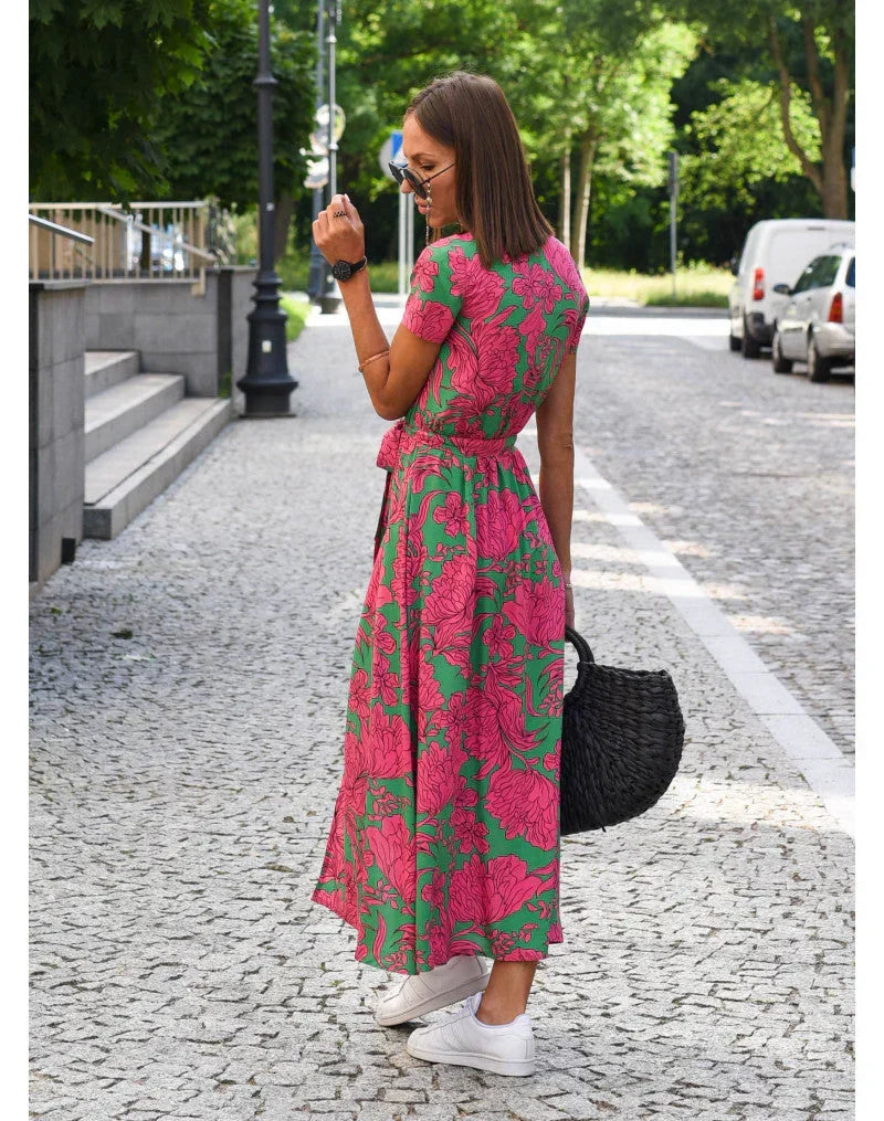 Aroa | Vestido con escote en V y corte moldeador