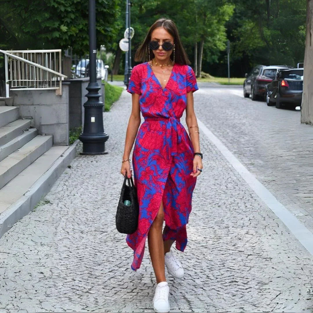 Aroa | Vestido con escote en V y corte moldeador
