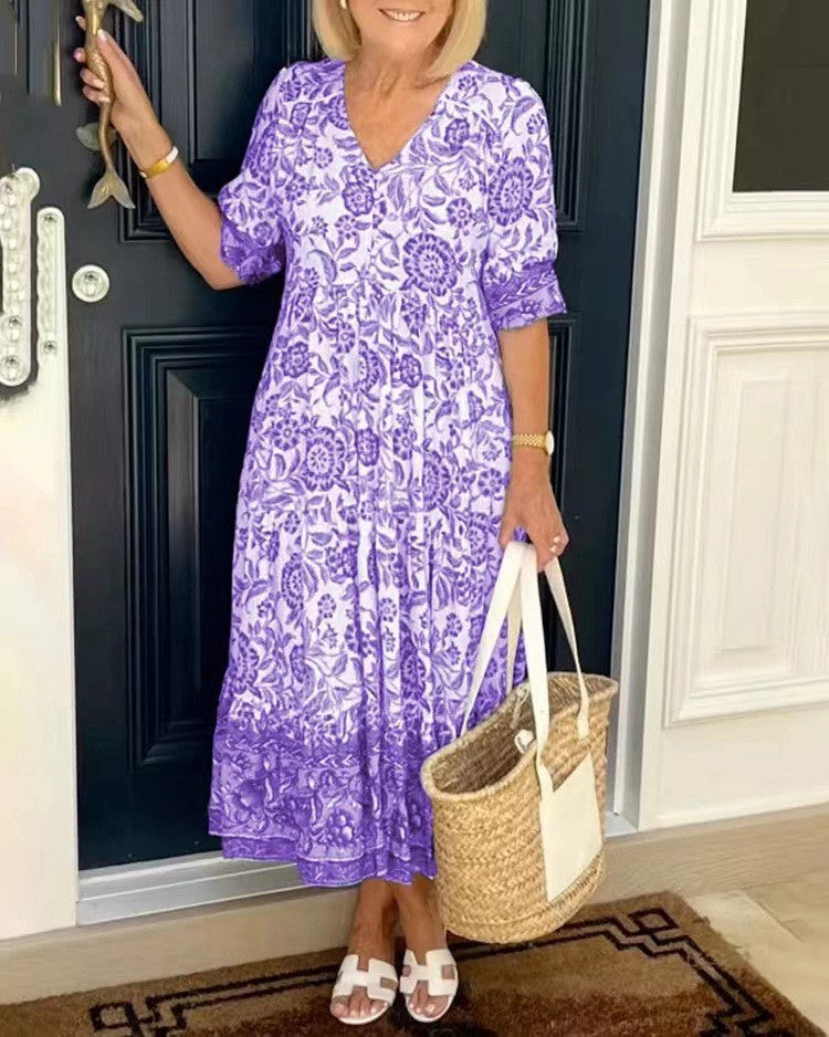 Valeria | Vestido Floral Escote en V