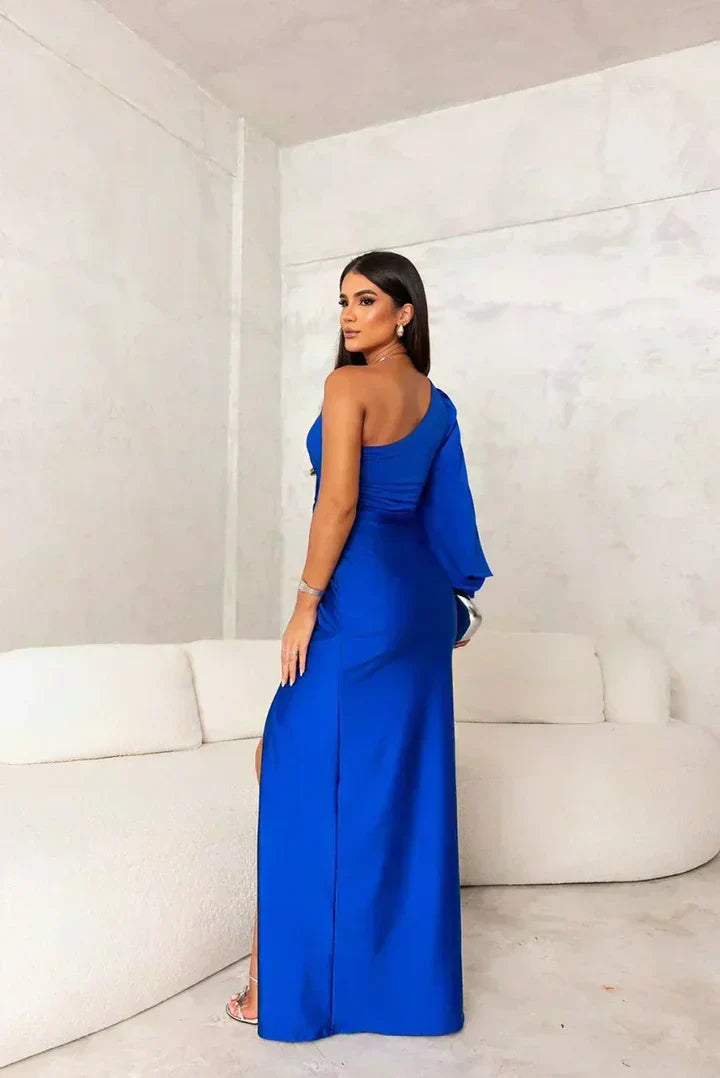 Patricia | Vestido de noche asimétrico de un hombro