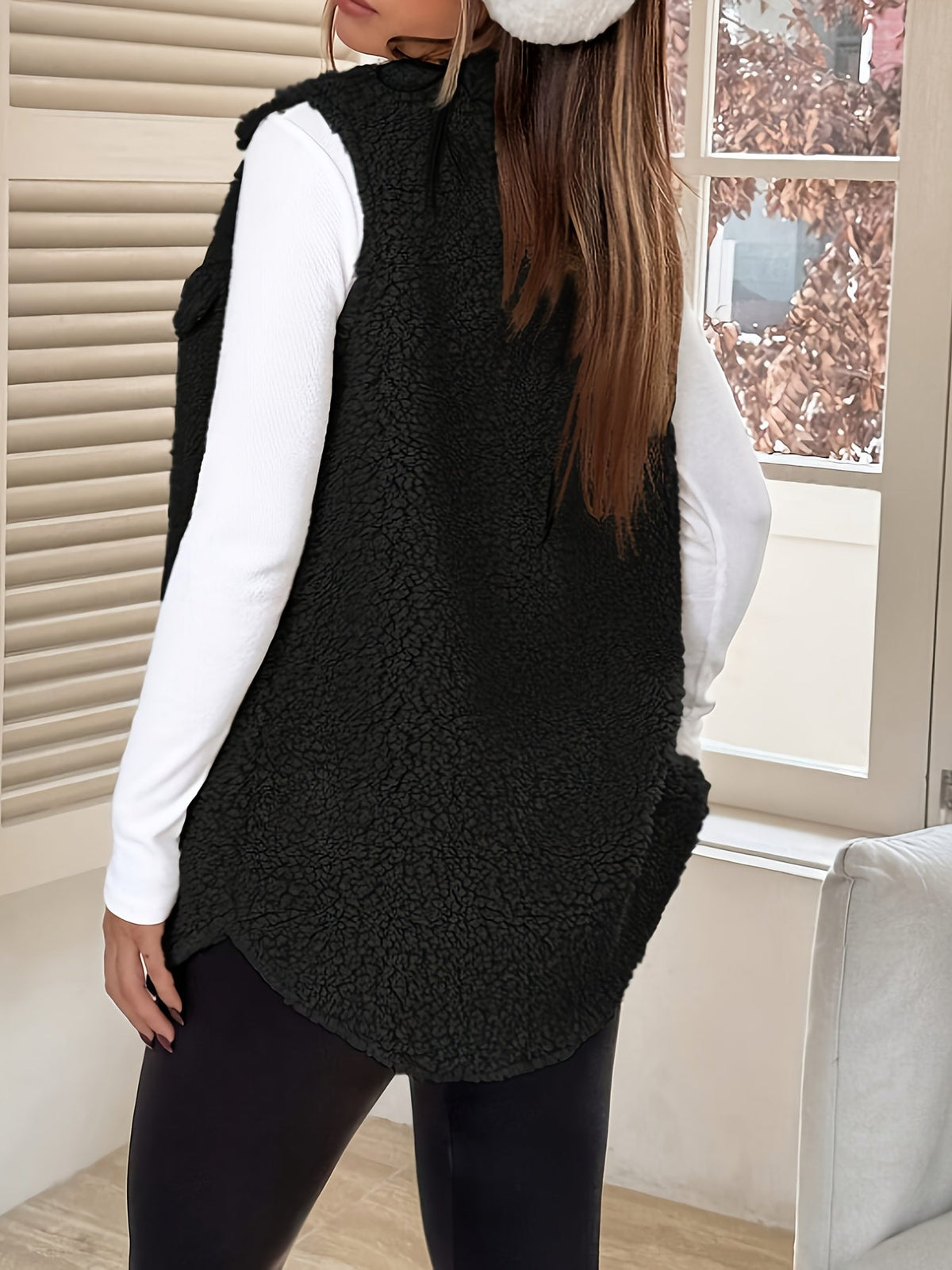 Manuela | Chaleco largo estilo blazer sin mangas