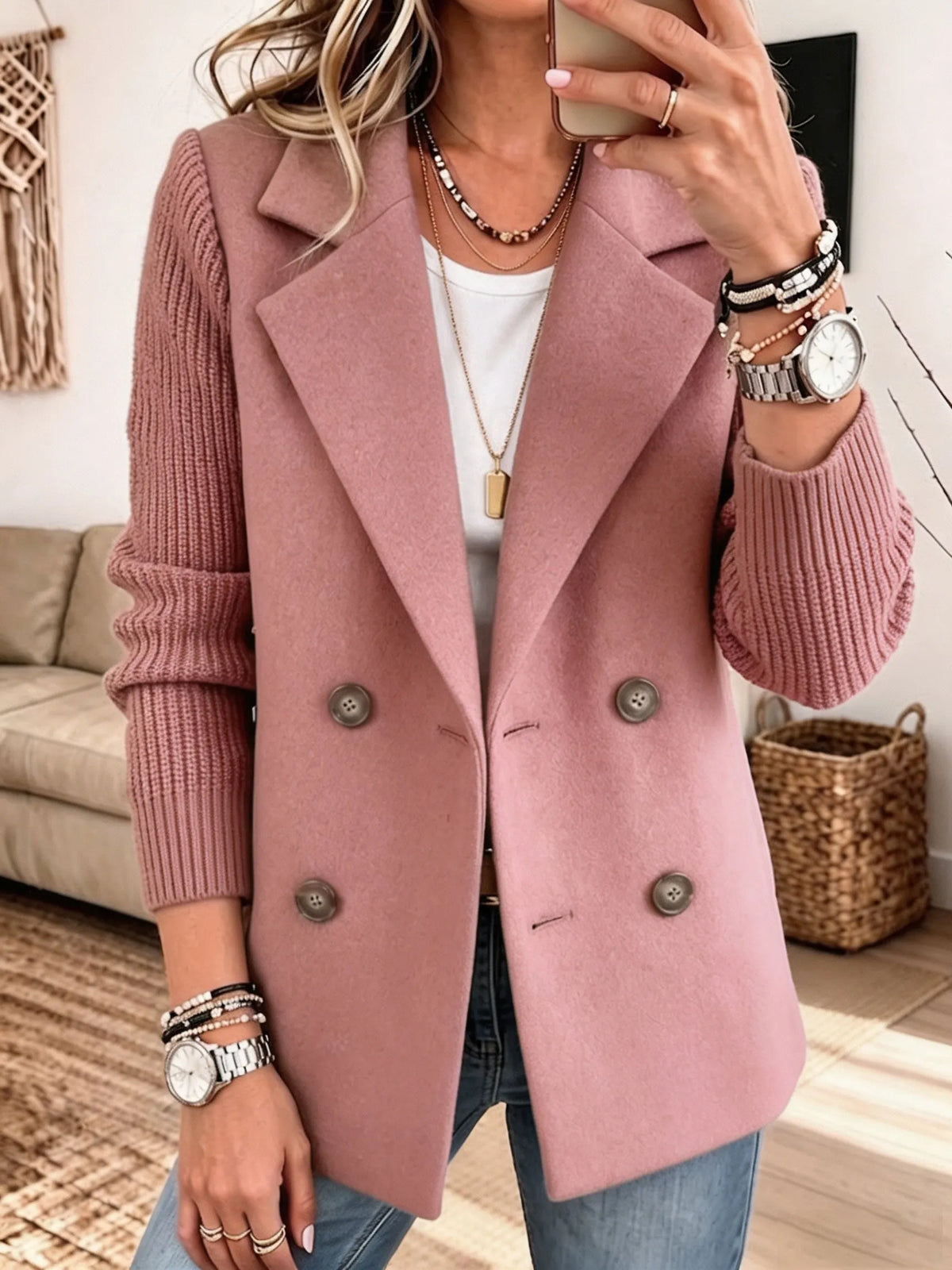 Beatriz | Blazer de tejido con mangas de punto