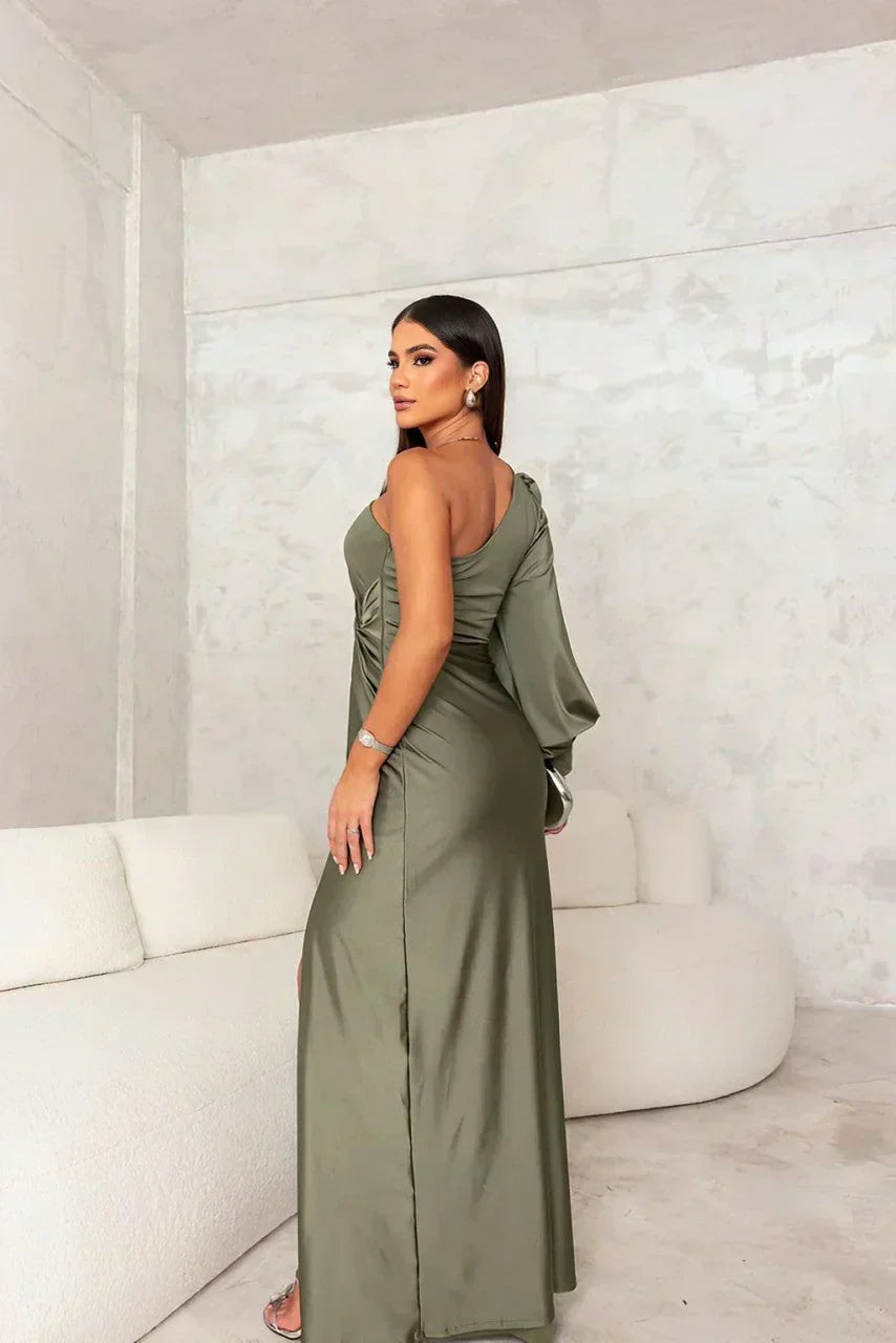 Patricia | Vestido de noche asimétrico de un hombro