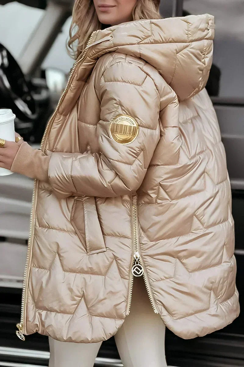 Alicia | Abrigo de invierno con capucha y forro cálido