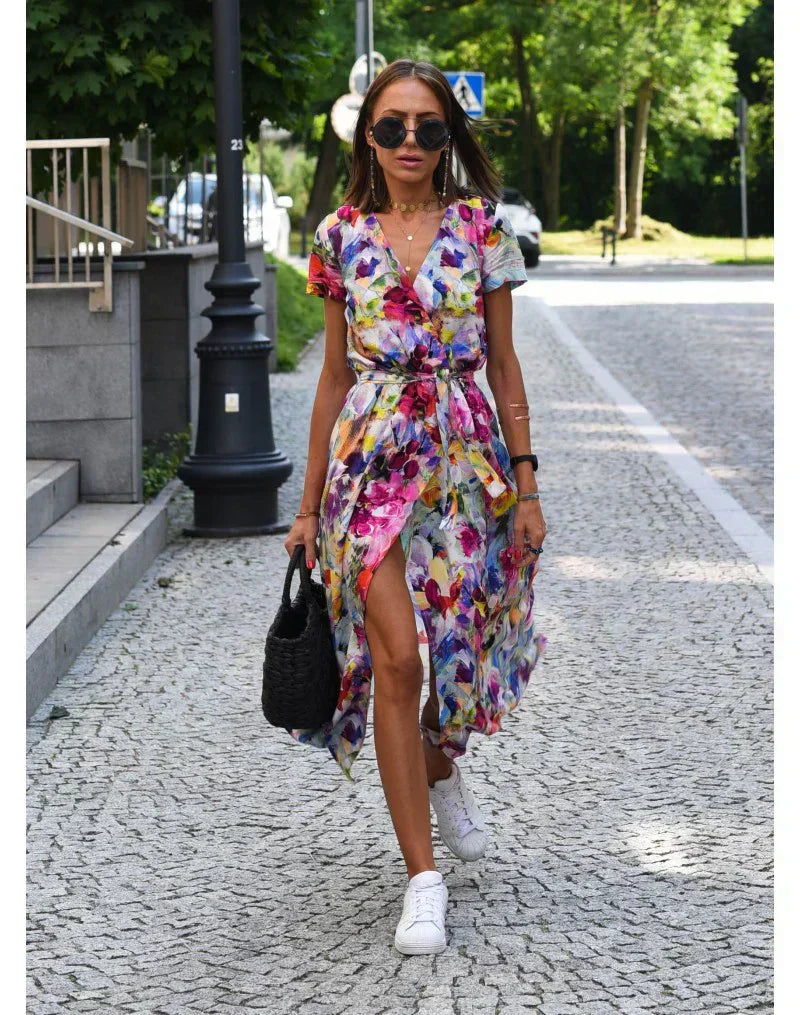Aroa | Vestido con escote en V y corte moldeador
