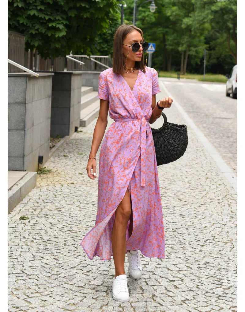 Aroa | Vestido con escote en V y corte moldeador