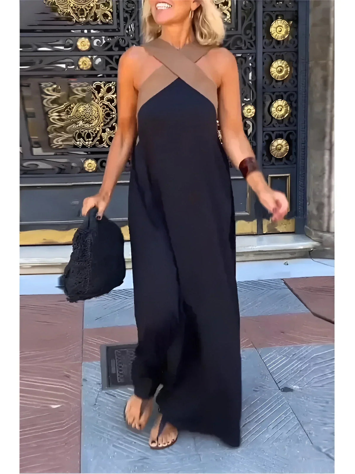 Sonia | Vestido de escote cruzado con hombros descubiertos