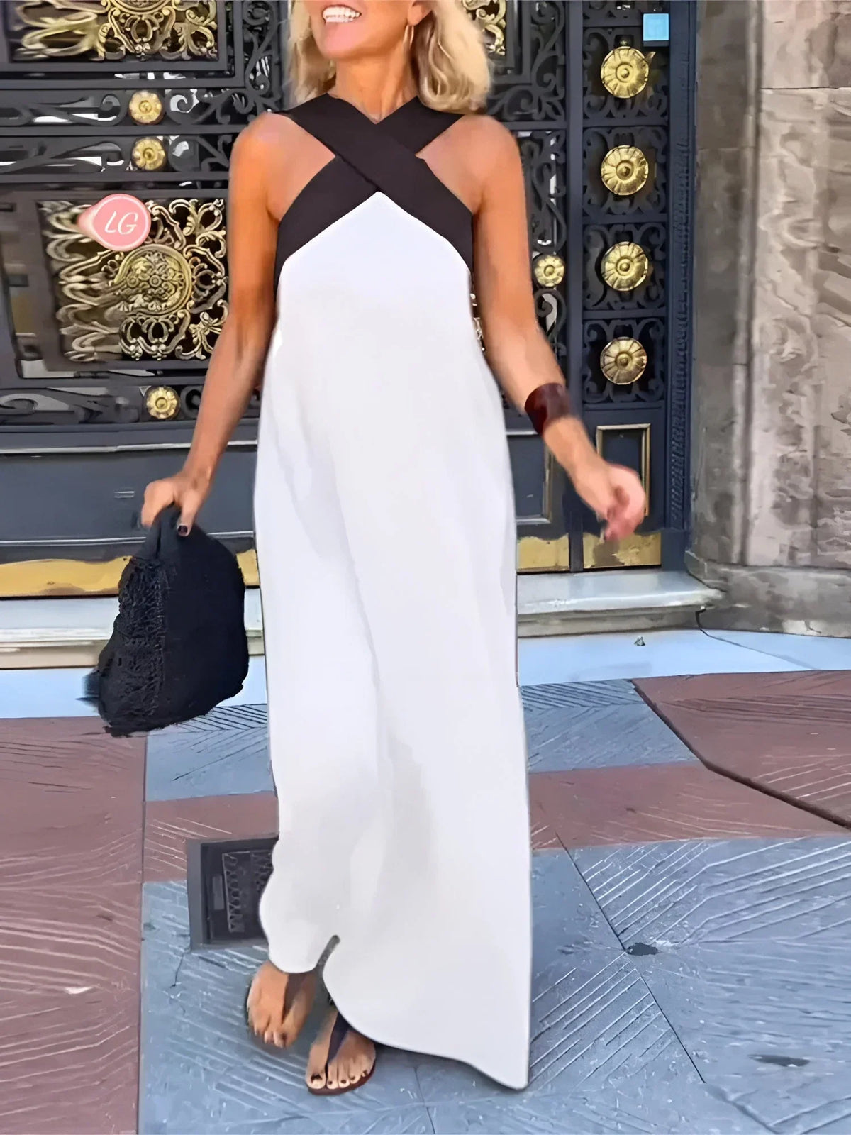 Sonia | Vestido de escote cruzado con hombros descubiertos