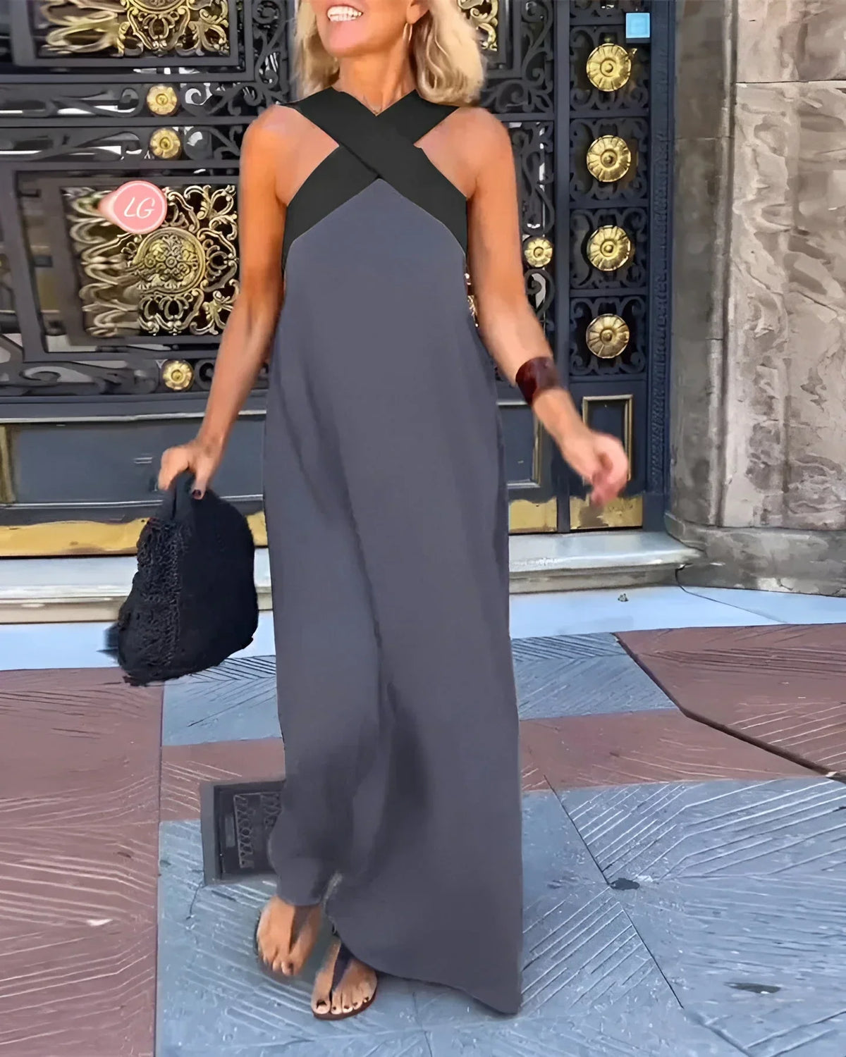 Sonia | Vestido de escote cruzado con hombros descubiertos
