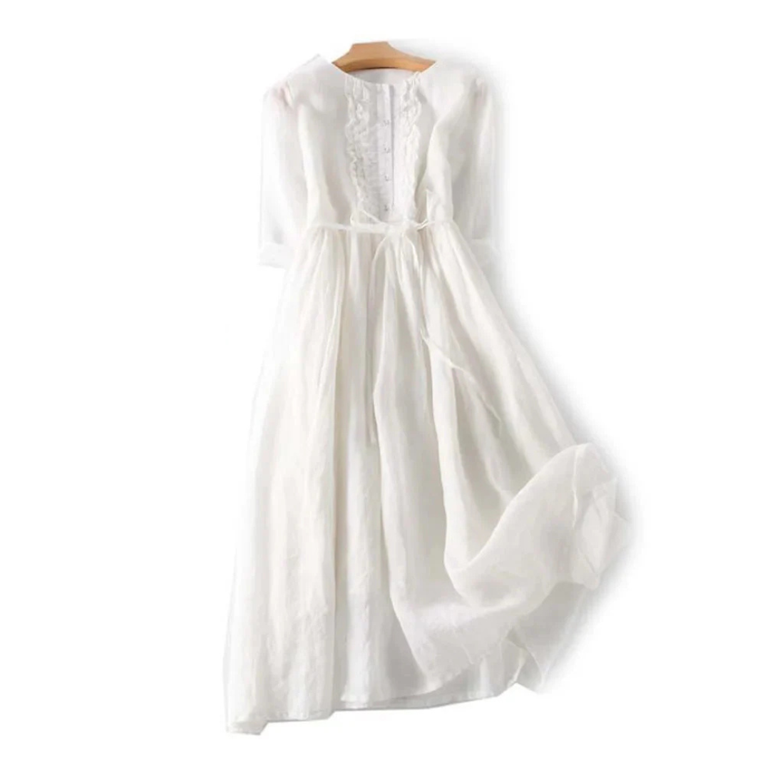 Macarena | Vestido maxi de lino holgado